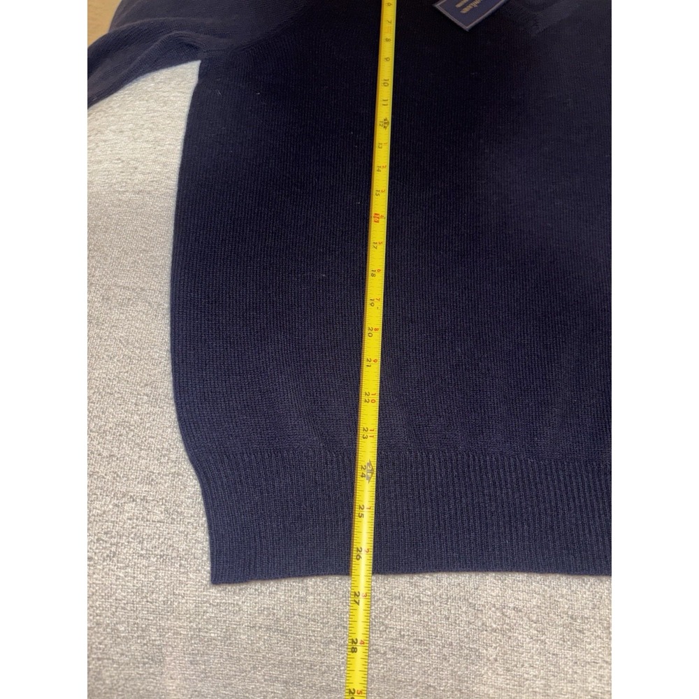 Polo Ralph Lauren Men's Sweater 100% Lambs Wool Navy V-Neck XXL Long Sleeve NWT - Picture 8 of 16